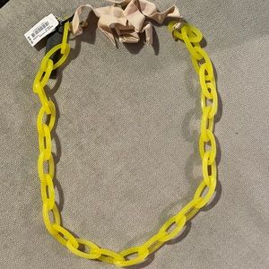 J. Crew Yellow Acrylic Link Necklace NWT